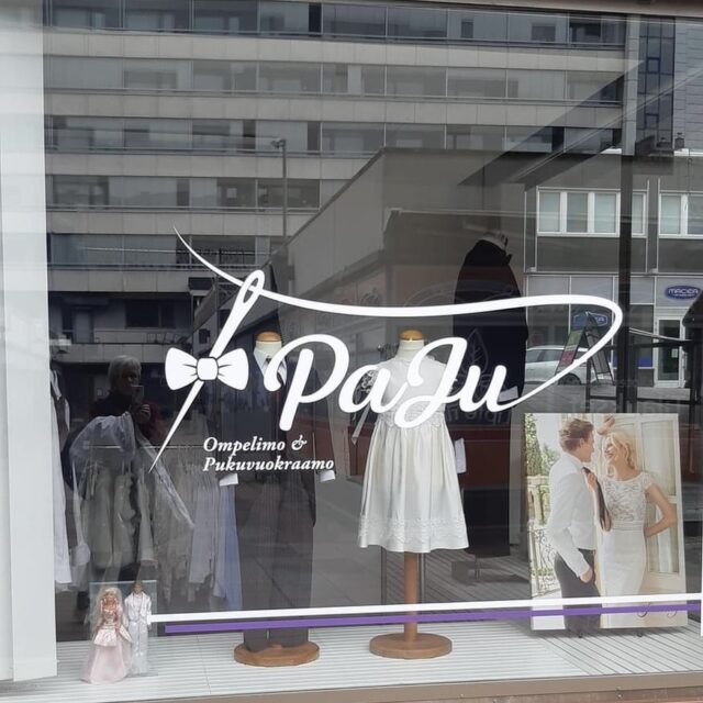 Sewing shop PaJu’s Men’s Suit Rental and Bachelorette Party, Lahti